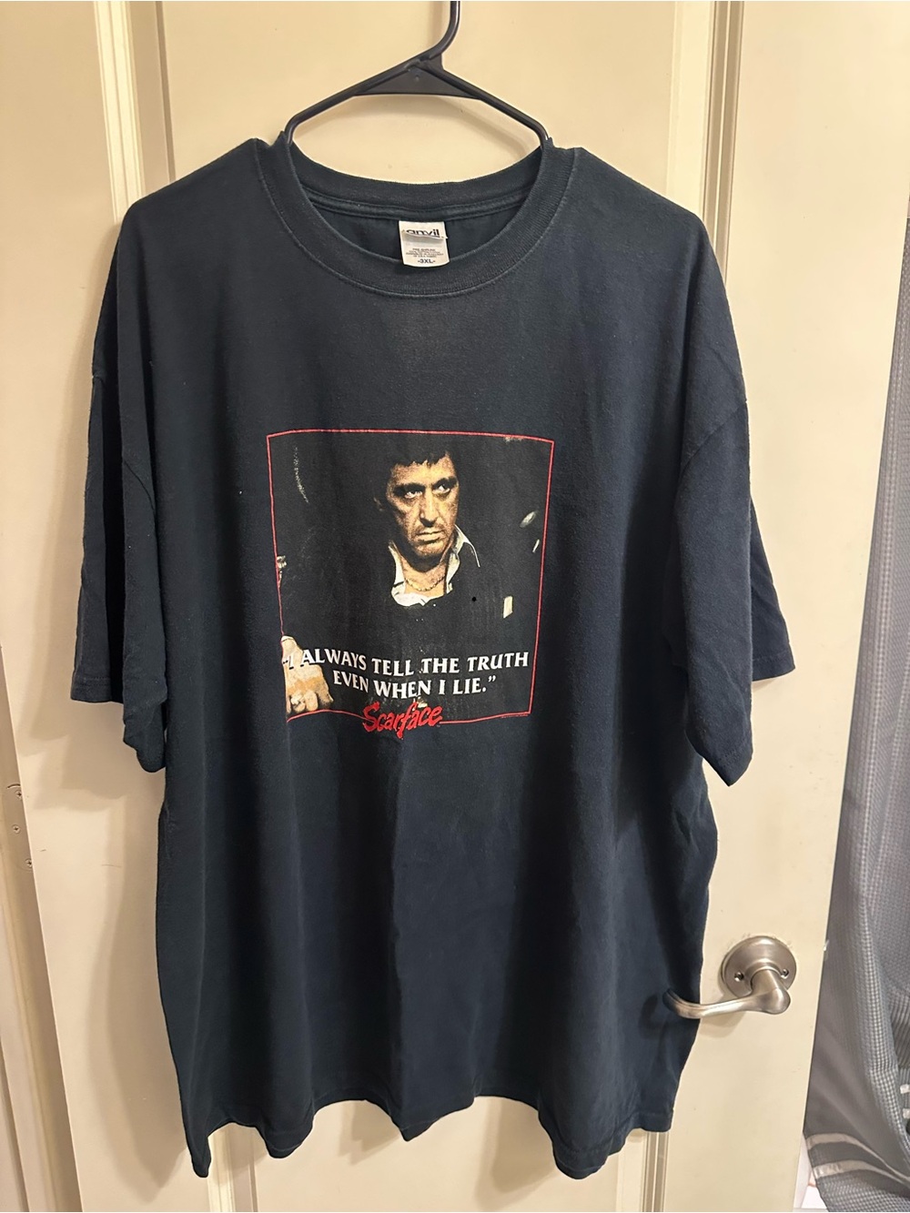 Scarface Tony Montana Quote Graphic Tee Anvil Black Movie Shirt 3XL